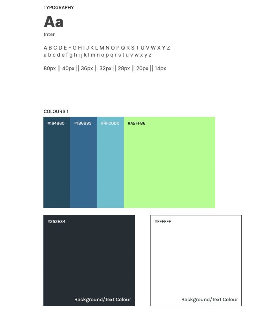 App colour palette